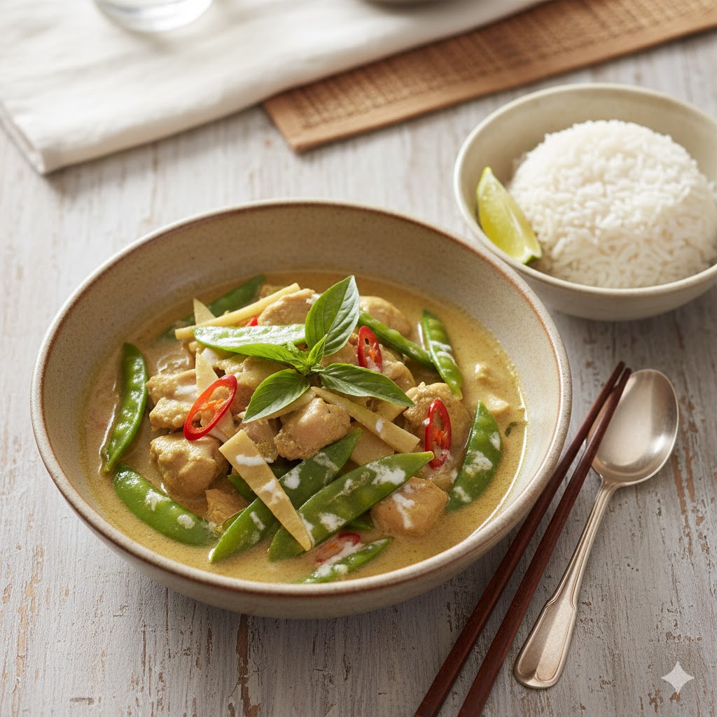 Curry Thaï de Poulet au Lait de Coco